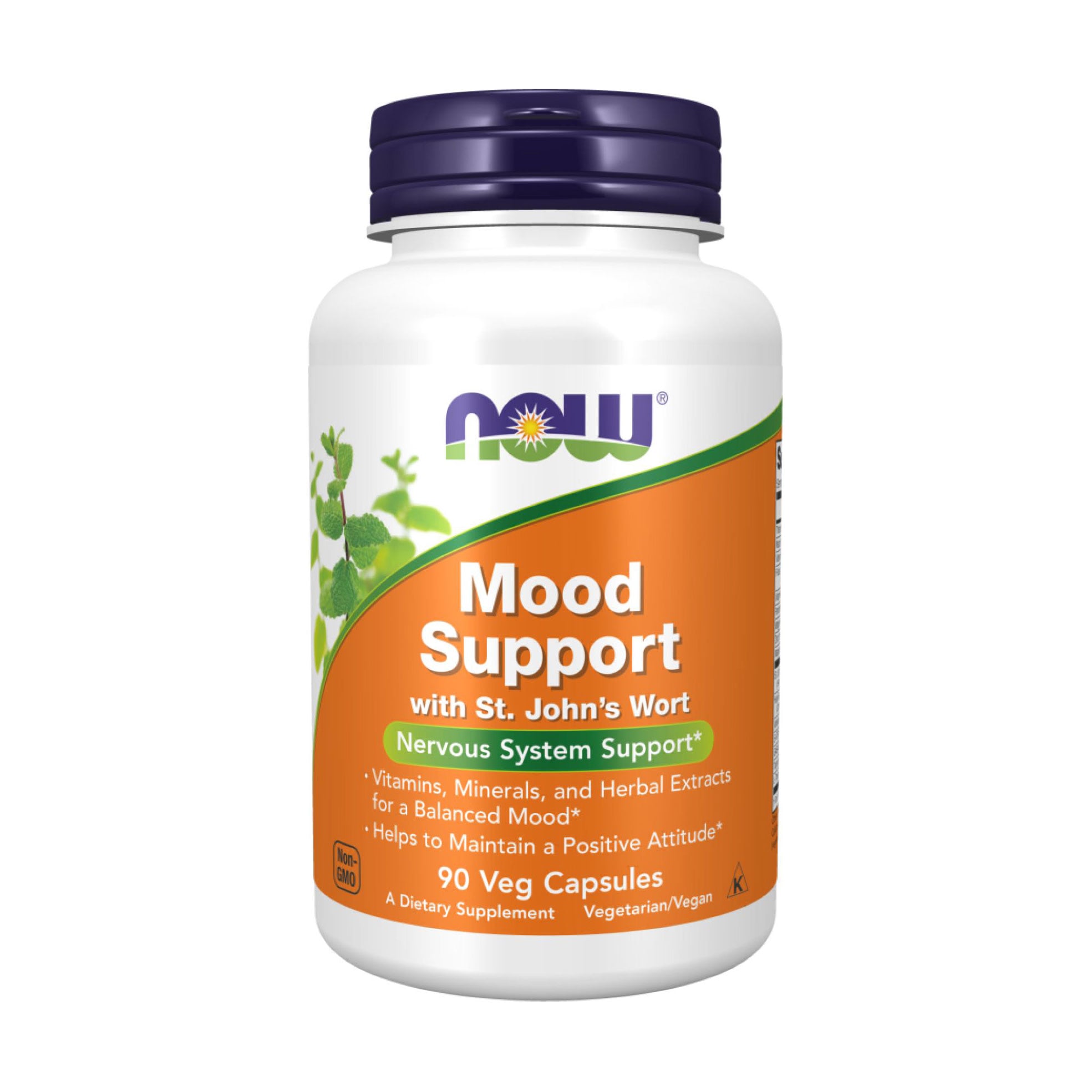 Комплекс для нервової системи NOW Foods Mood Support зі звіробоєм, 90 вегетаріанських капсул